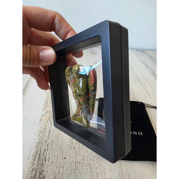 Kalifano Green Angel Stone Crystal statue figurine - Picture 3 of 5